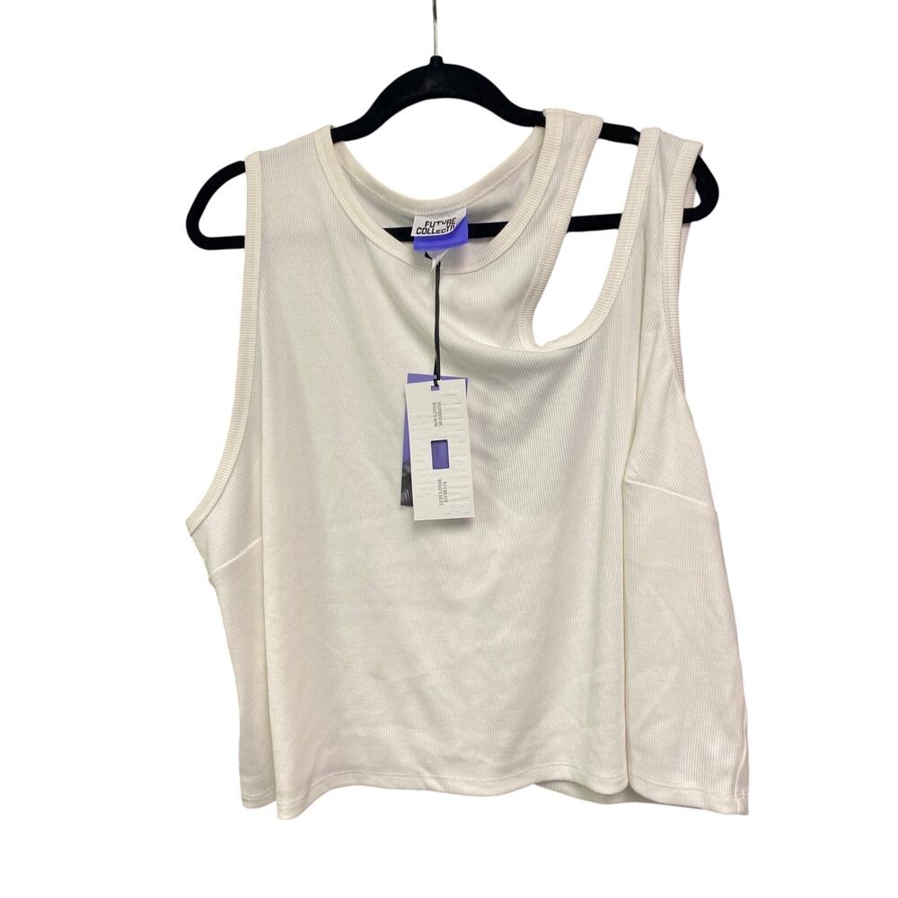 NWT Womens White Plus Size Crop Top 4XL